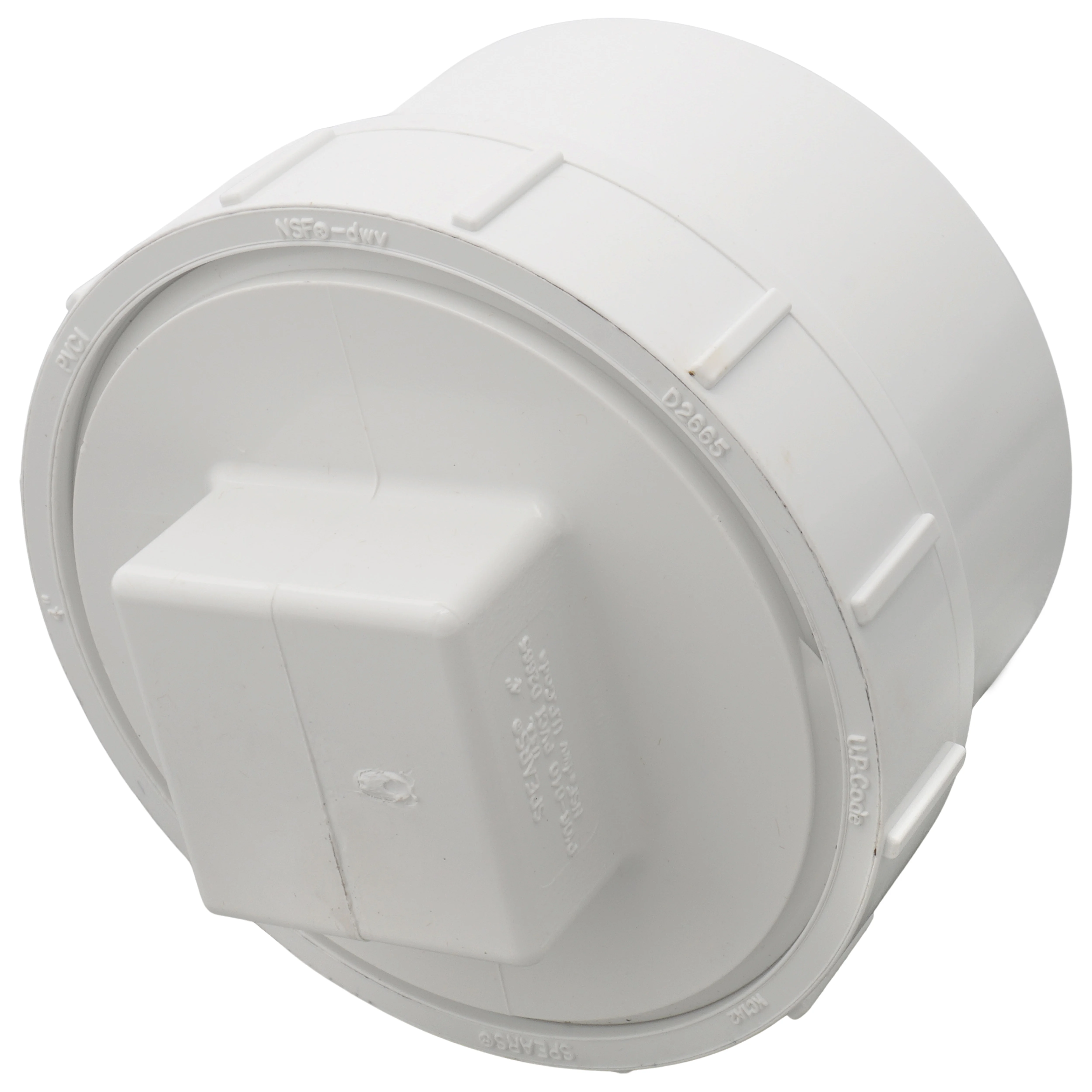 SPEARS VALVES P105X-040 Drain Waste Vent Cleanout Adapter, Spigot x FPT, With Plug, 4 Size, PVC | BU7NYL