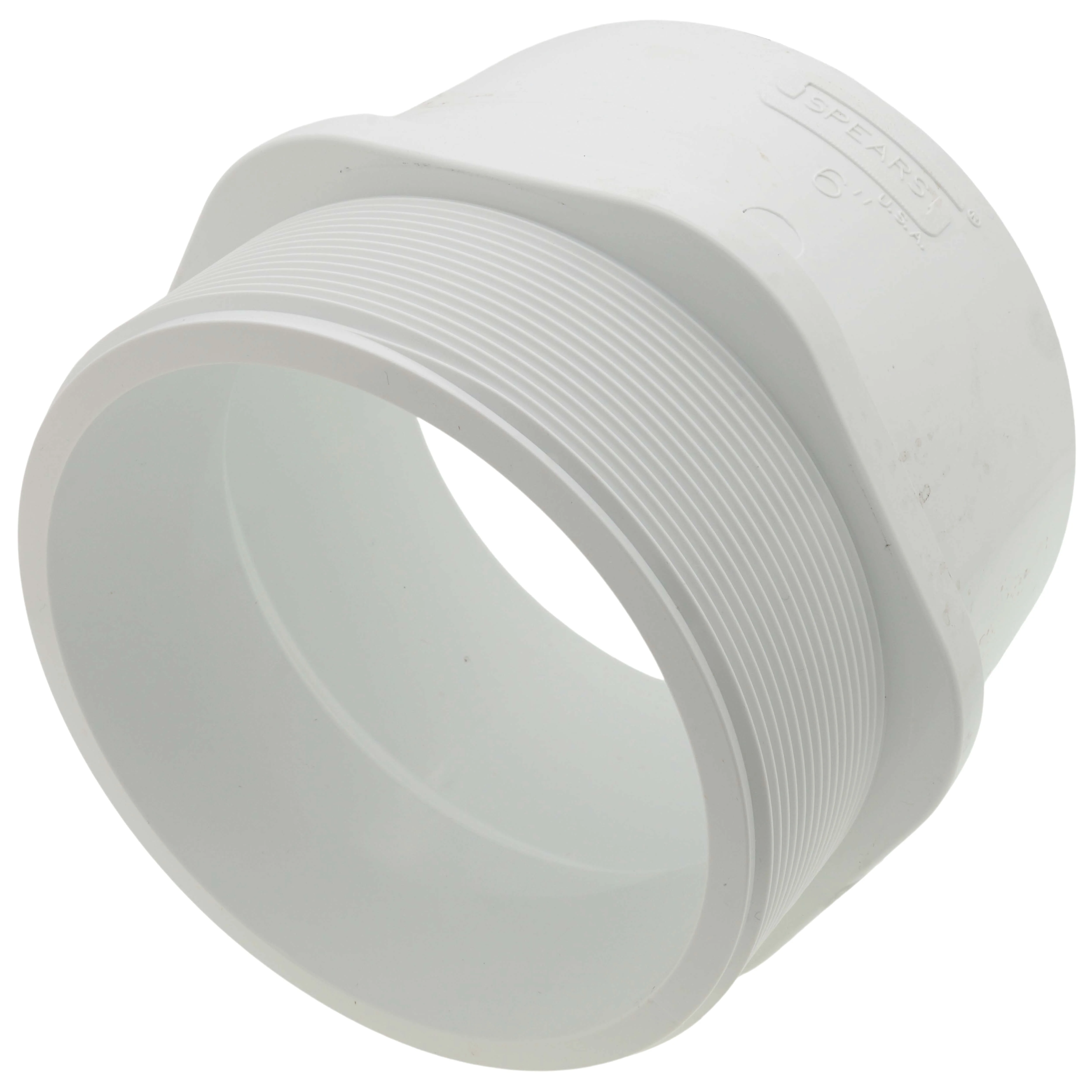 SPEARS VALVES P109-060 Drain Waste Vent Male Adapter, MPT x Hub, 6 Size, PVC | BU7ZKL