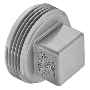 SPEARS VALVES P106-080C Square Head Cleanout Plug, MPT, 8 Size, CPVC | BU7ZLW