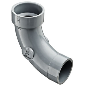SPEARS VALVES P309-040C 1/4 Bend Street, Hub x Spigot, 4 Size, CPVC | BU7ZVG