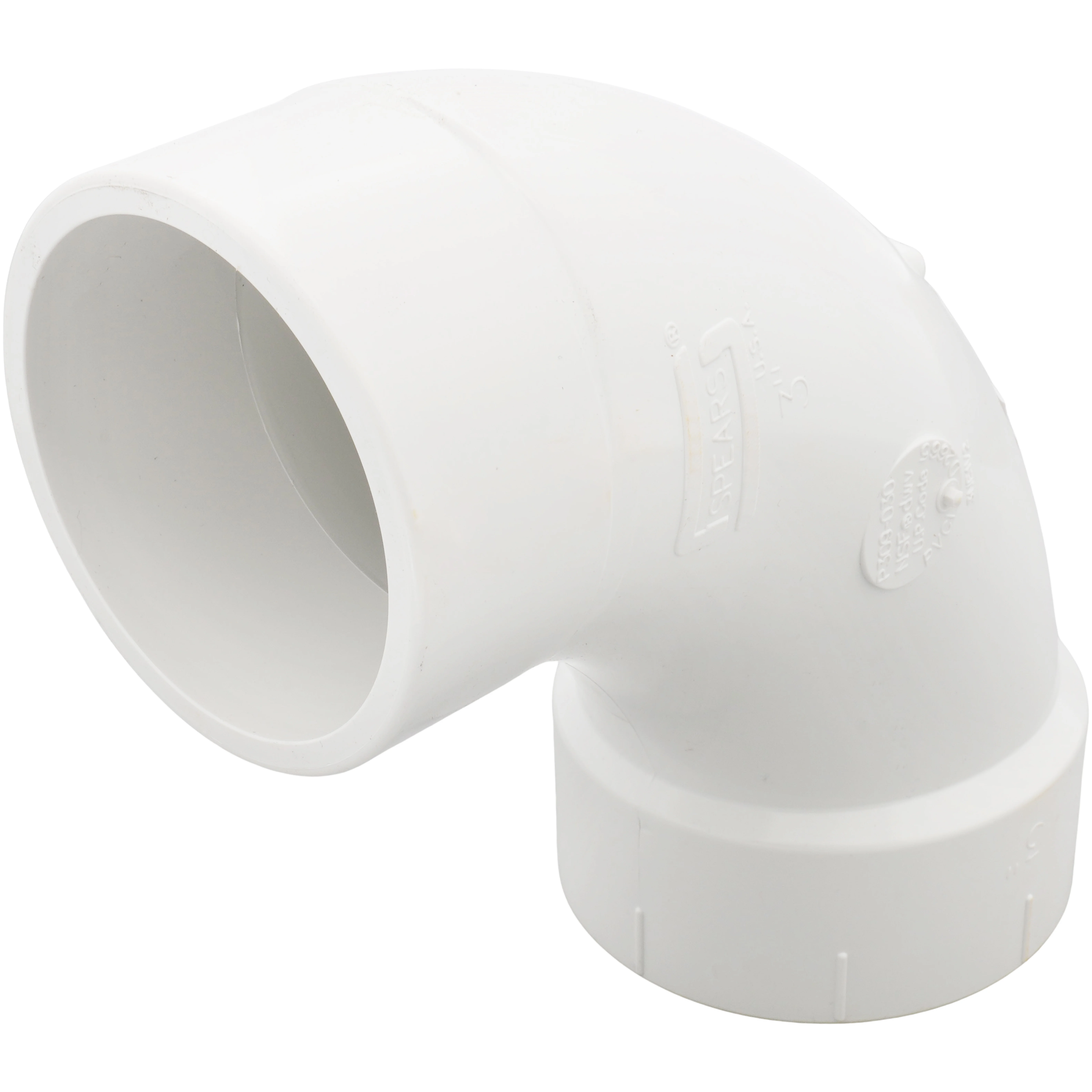 SPEARS VALVES P309-030 Drain Waste 1/4 Bend Street, Hub x Spigot, 3 Size, PVC | BU7ZVJ