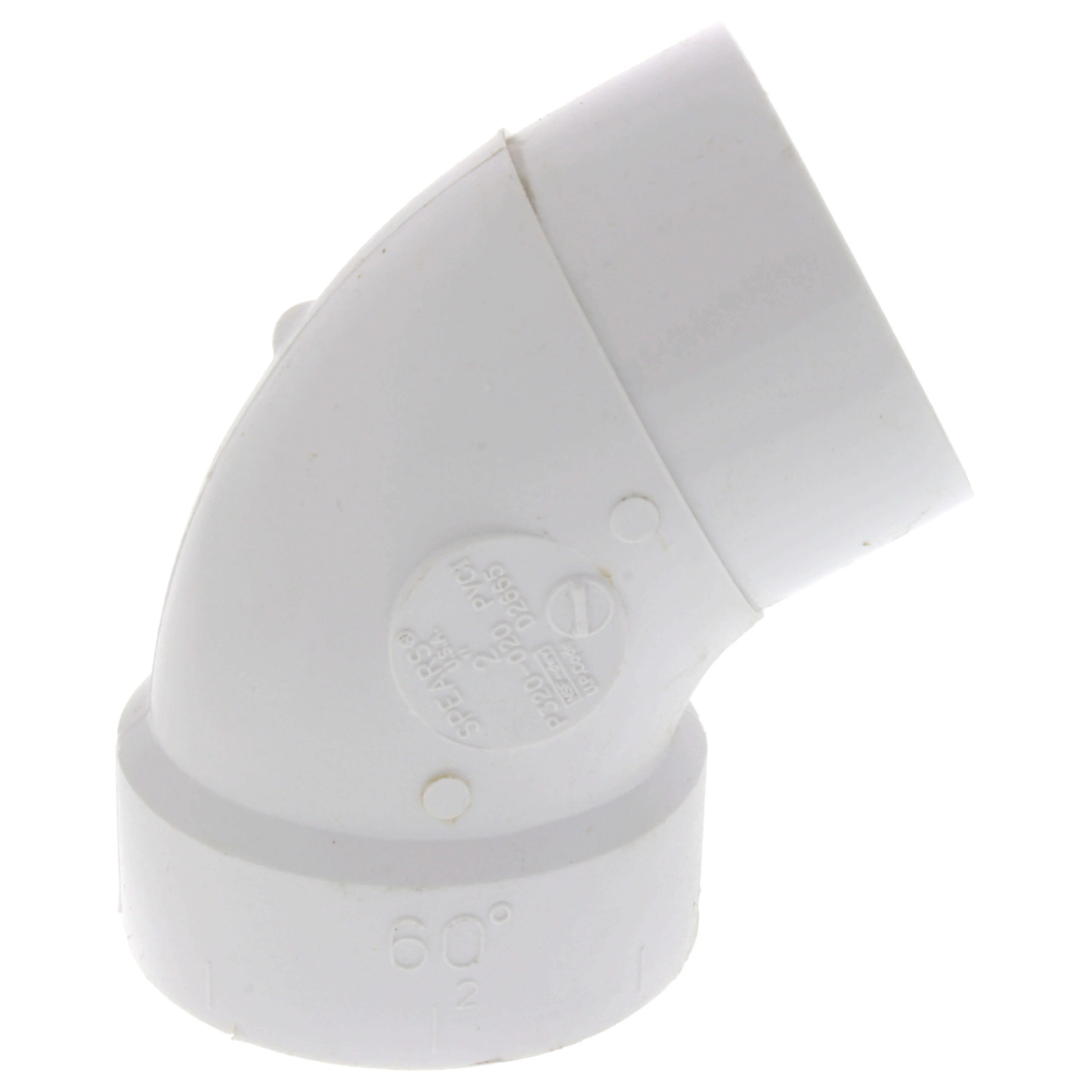 SPEARS VALVES P320-020 Drain Waste Vent Long Sweep 1/6 Bend, Hub x Spigot, 2 Size, PVC | BU7KFT
