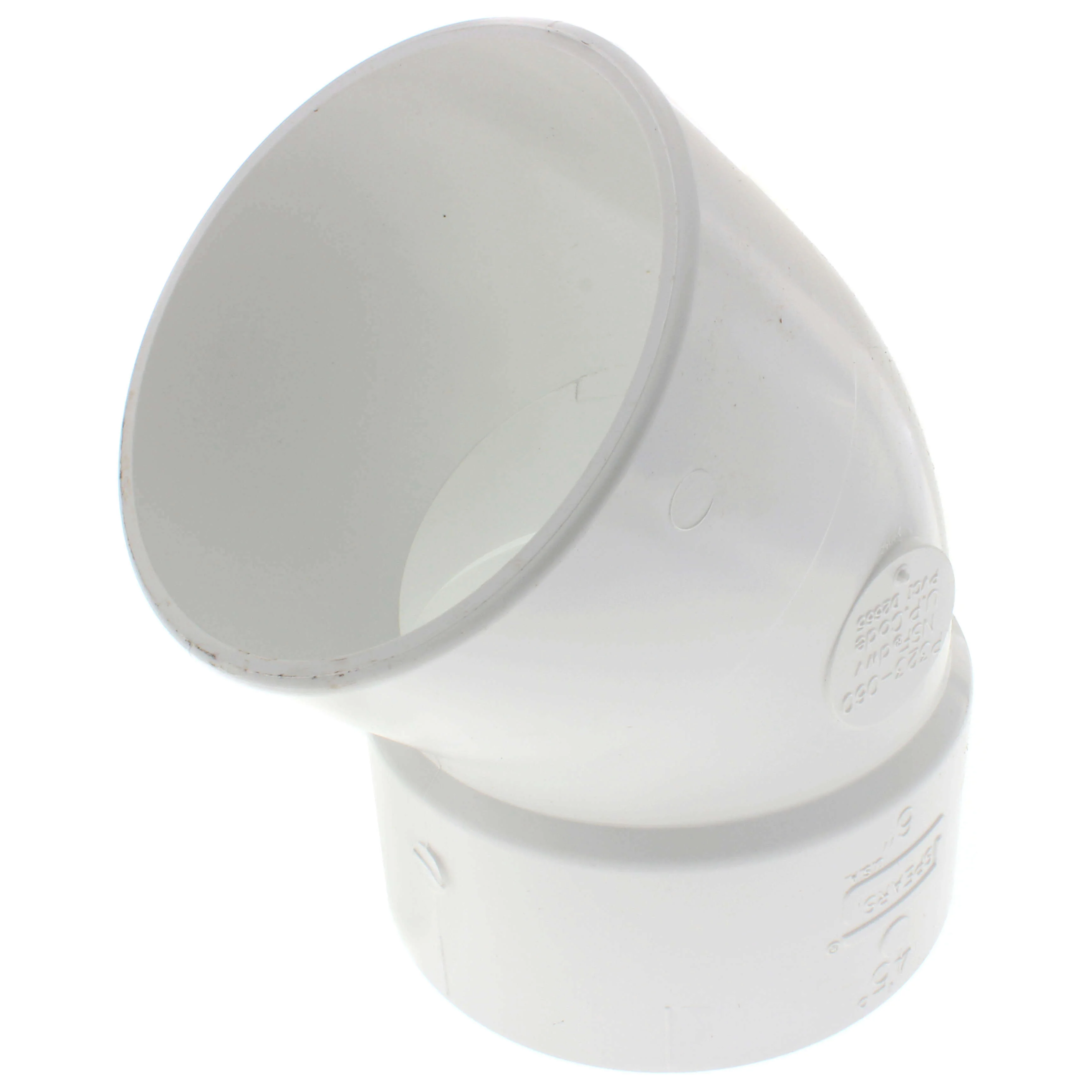 SPEARS VALVES P323-060 Drain Waste Vent Long Sweep 1/8 Bend, Hub x Spigot, 6 Size, PVC | BU7JMD