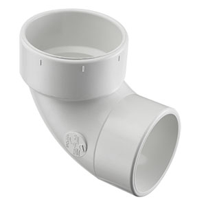 SPEARS VALVES P333-040BC Drain Waste Vent Street Elbow, Hub x Spigot, 4 Size, PVC | BU8ACM