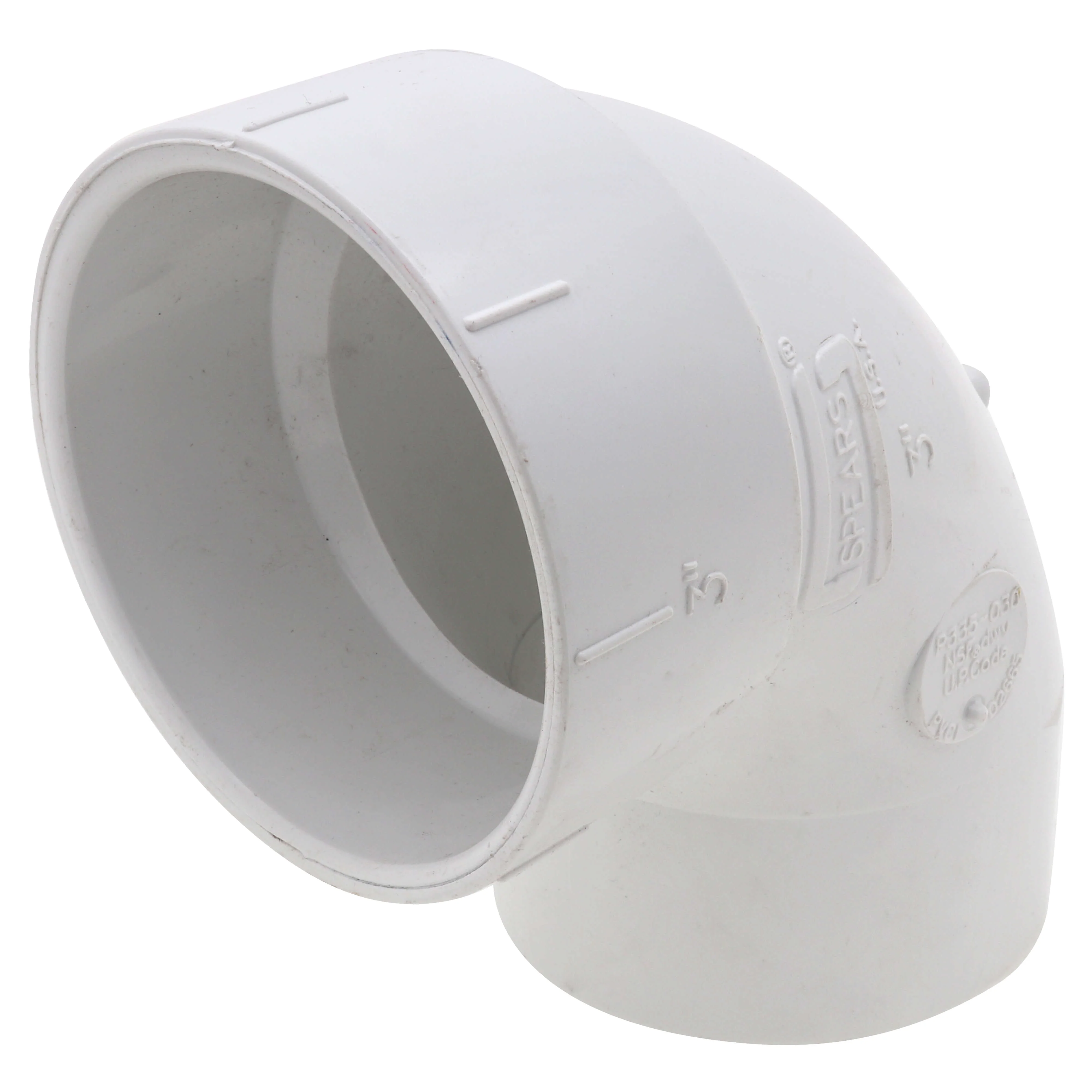 SPEARS VALVES P335-030 Drain Waste Vent Trap Elbow, Hub x Spigot, 3 Size, PVC | BU8ACW