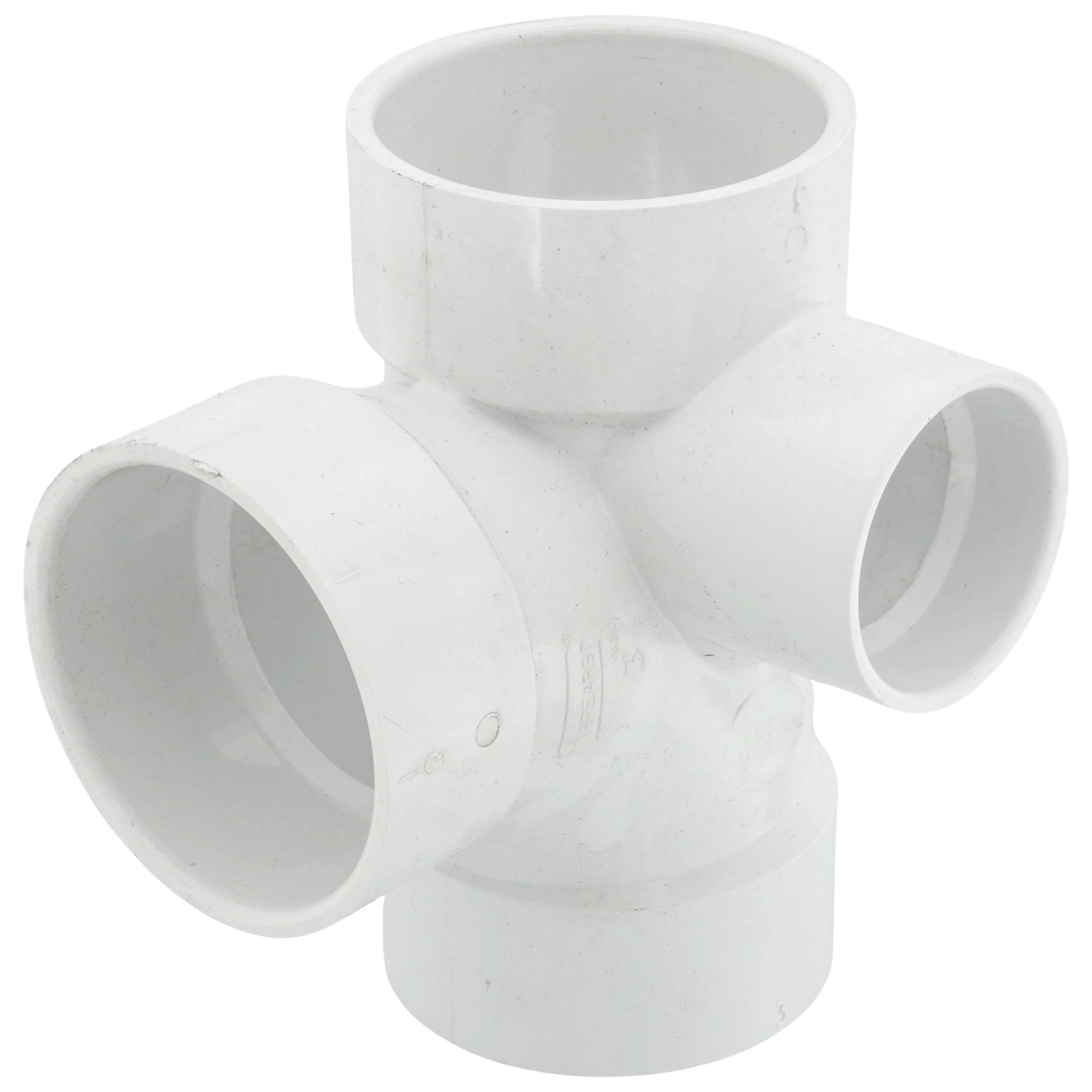 SPEARS VALVES P417-338 Drain Waste Vent Sanitary Tee, With Right Side Inlet, 3 x 3 x 3 x 2 Size, PVC | BU7LFQ