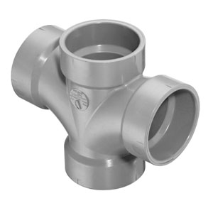 SPEARS VALVES P428-020C Double Sanitary Tee, Hub, 2 Inch Size, CPVC | BU8AKR