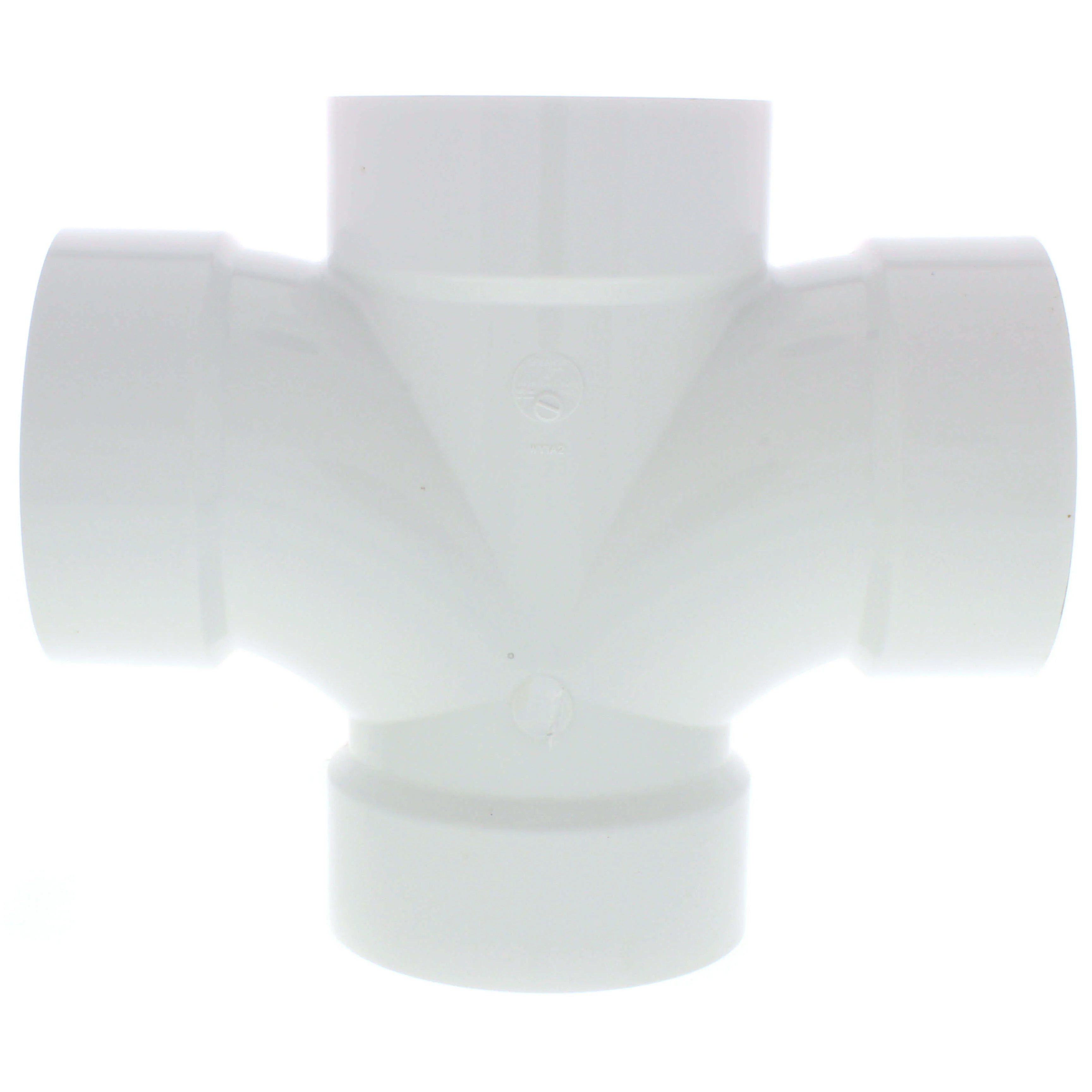 SPEARS VALVES P428-040 Double Sanitary Tee, Hub, 4 Inch Size, PVC | BU7JZD