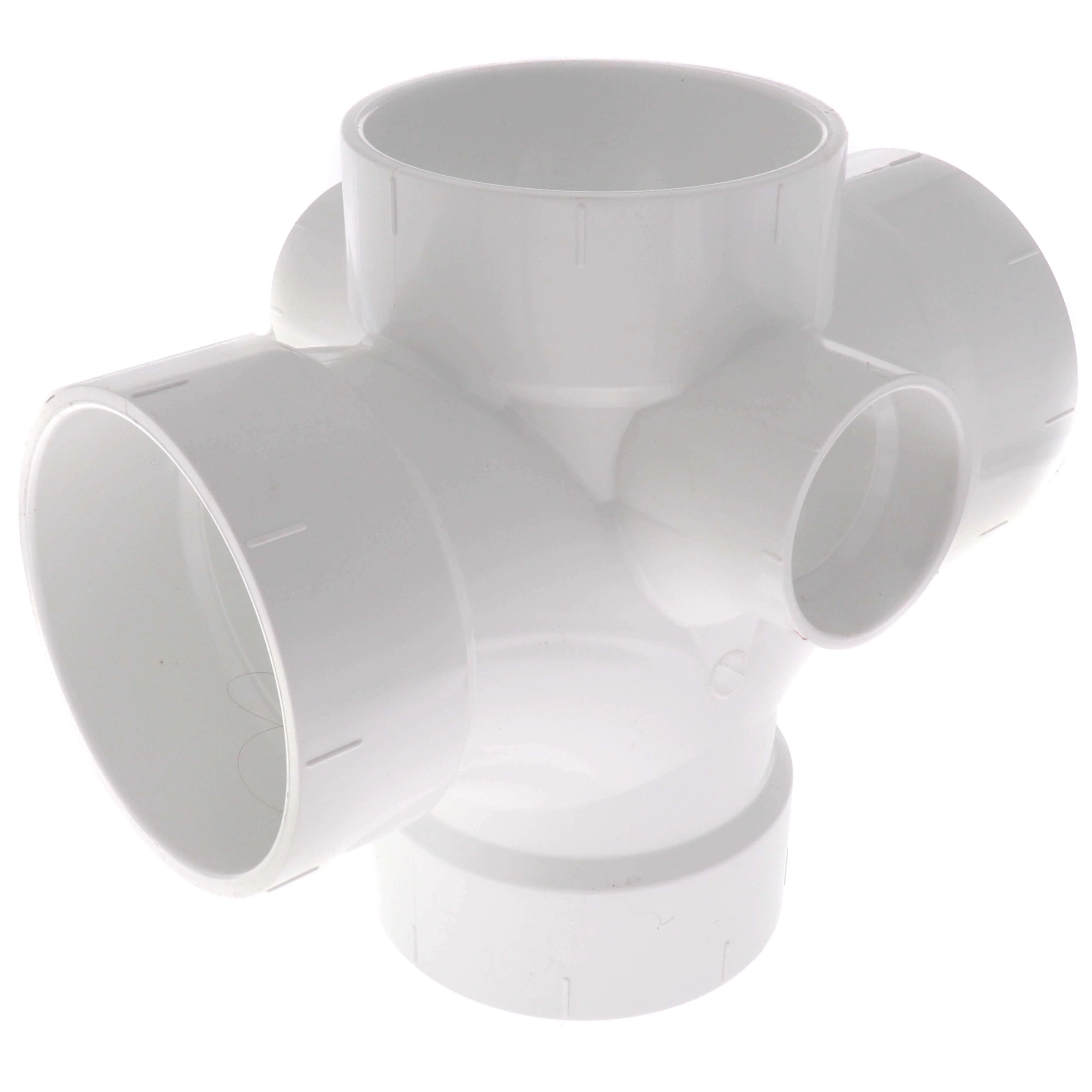 SPEARS VALVES P439-420 Double Sanitary Tee, R and L Side Inlet, All Hub, 4 x 4 x 4 x 4 x 2 x 2 Size | BU7LKC
