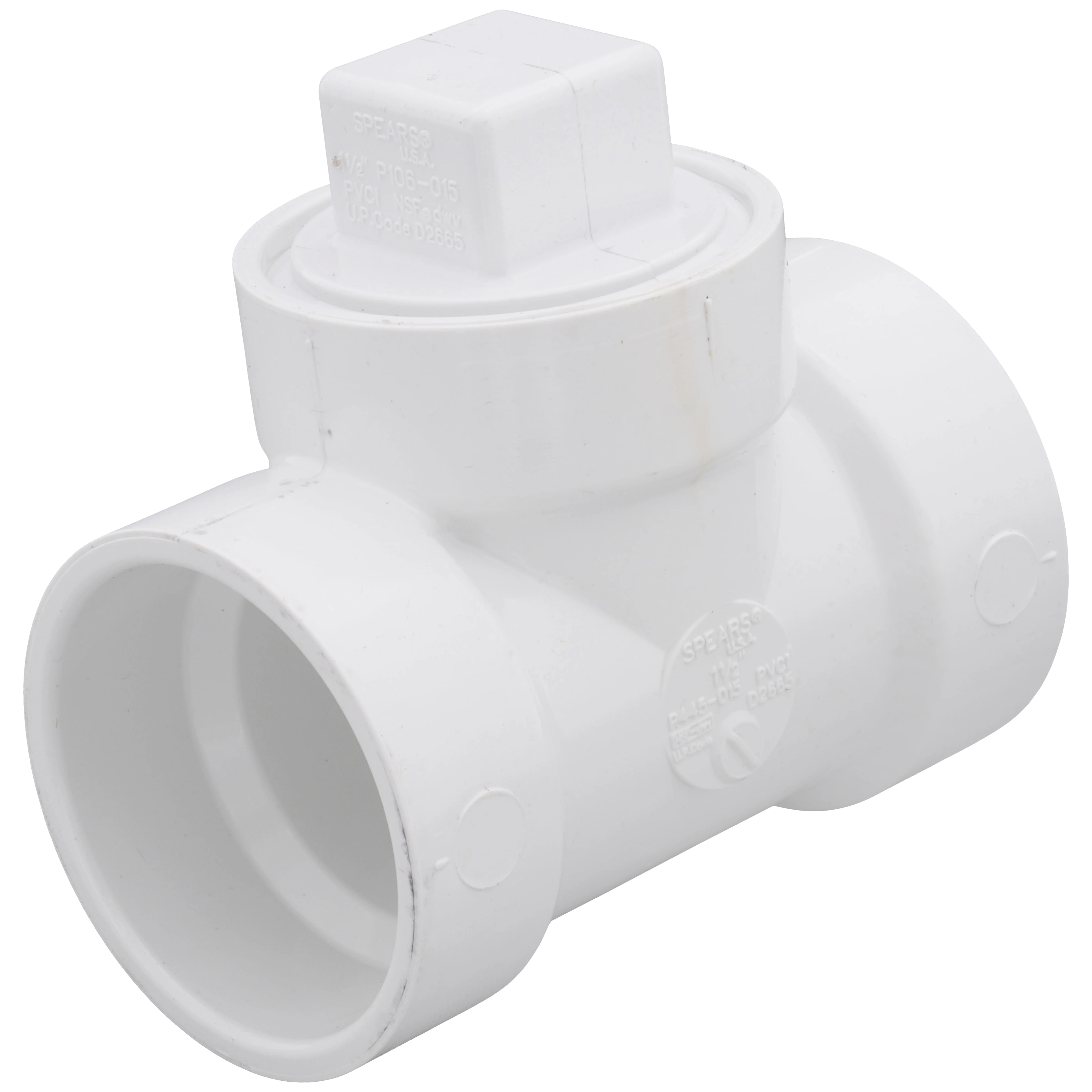 Spears Valves P444X-015 | Drain Waste Vent Cleanout Tee, With Plug