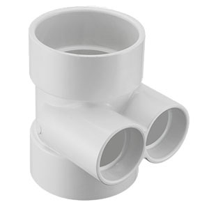 SPEARS VALVES P447-337BC Horizontal Twin Tee, All Hub, 3 x 3 x 1-1/2 x 1-1/2 Inch Size | BU8AQV