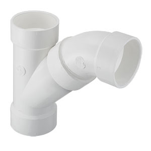 SPEARS VALVES P503-080 Drain Waste Vent Combination Wye, 1/8 Bend, 2 Piece, Hub x Hub x Hub, 8 Size, PVC | BU8ATX