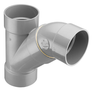 SPEARS VALVES P503-080C Body Combination Wye, 1/8 Bend, 2 Piece, Hub x Hub x Hub, 8 Size, CPVC | BU8AUB