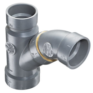 SPEARS VALVES P504-528C Reducer Combination Wye, 1/8 Bend, 2 Piece, Hub x Hub x Hub, 6 x 2 Size, CPVC | BU8AUF