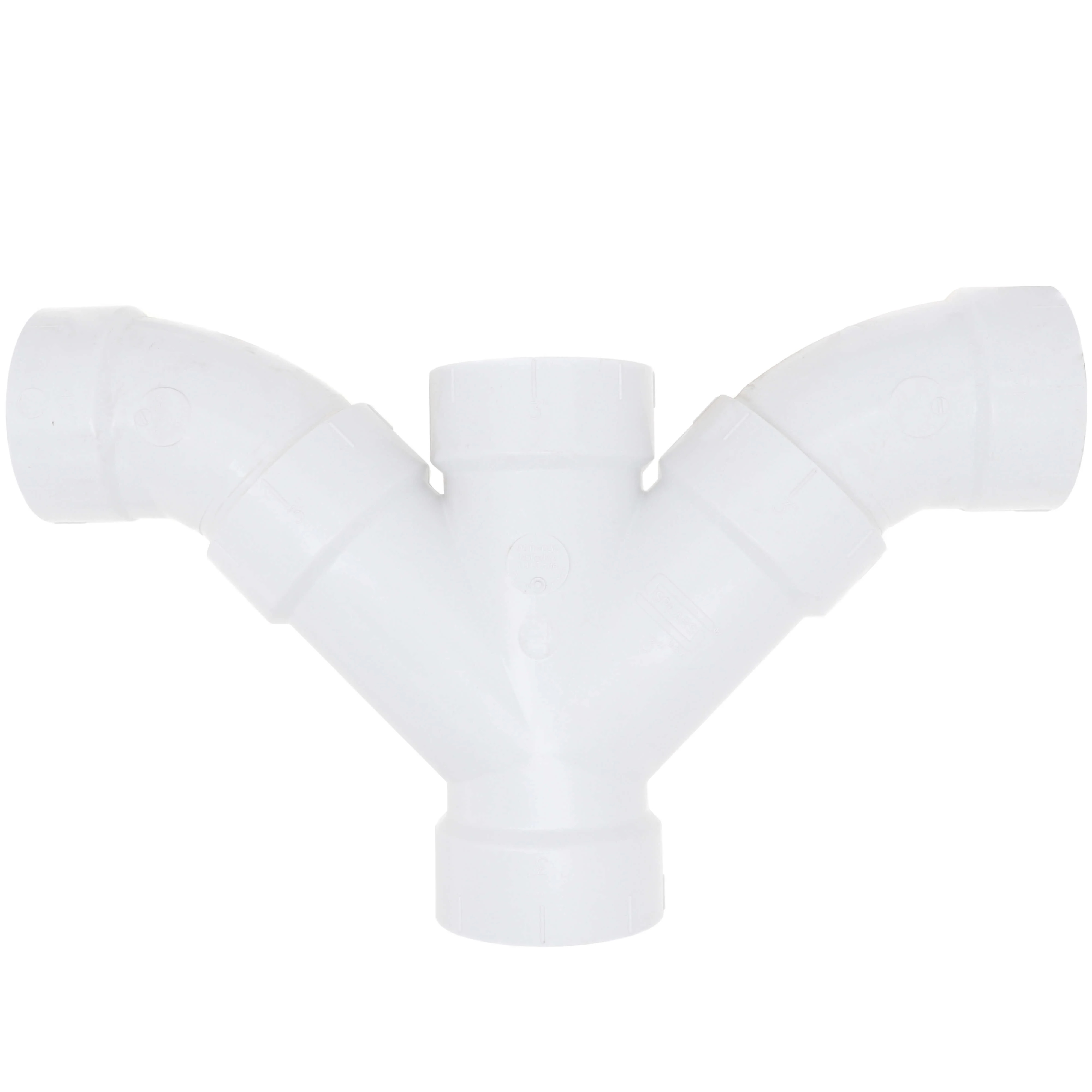 SPEARS VALVES P507-030 Drain Waste Vent Double Combination Wye, 1/8 Bend, 3 Size, PVC | BU8ANX