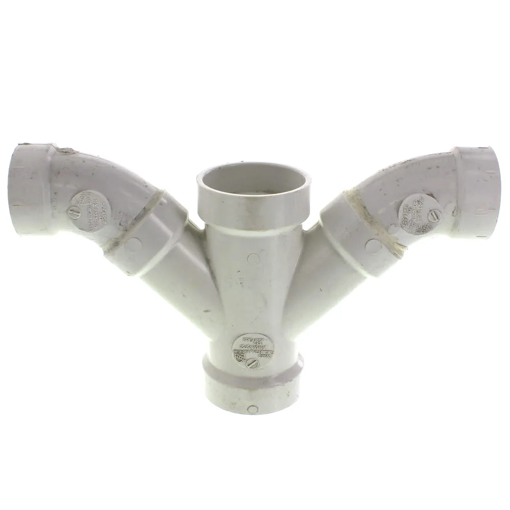 SPEARS VALVES P507-251 Double Combination Wye, 1/8 Bend, Hub x Hub, 2 x 2 x 1-1/2 x 1-1/2 Size, PVC | BU8APD
