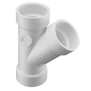 SPEARS VALVES P600-080BC Drain Waste Vent Wye, Hub x Hub x Hub, 8 Size, PVC | BU8AVV
