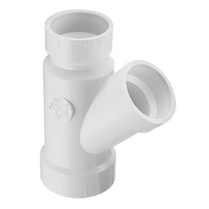 SPEARS VALVES P601-528BC Drain Waste Vent Reducer Wye, Hub x Hub x Hub, 6 x 6 x 2 Size, PVC | BU8AWR