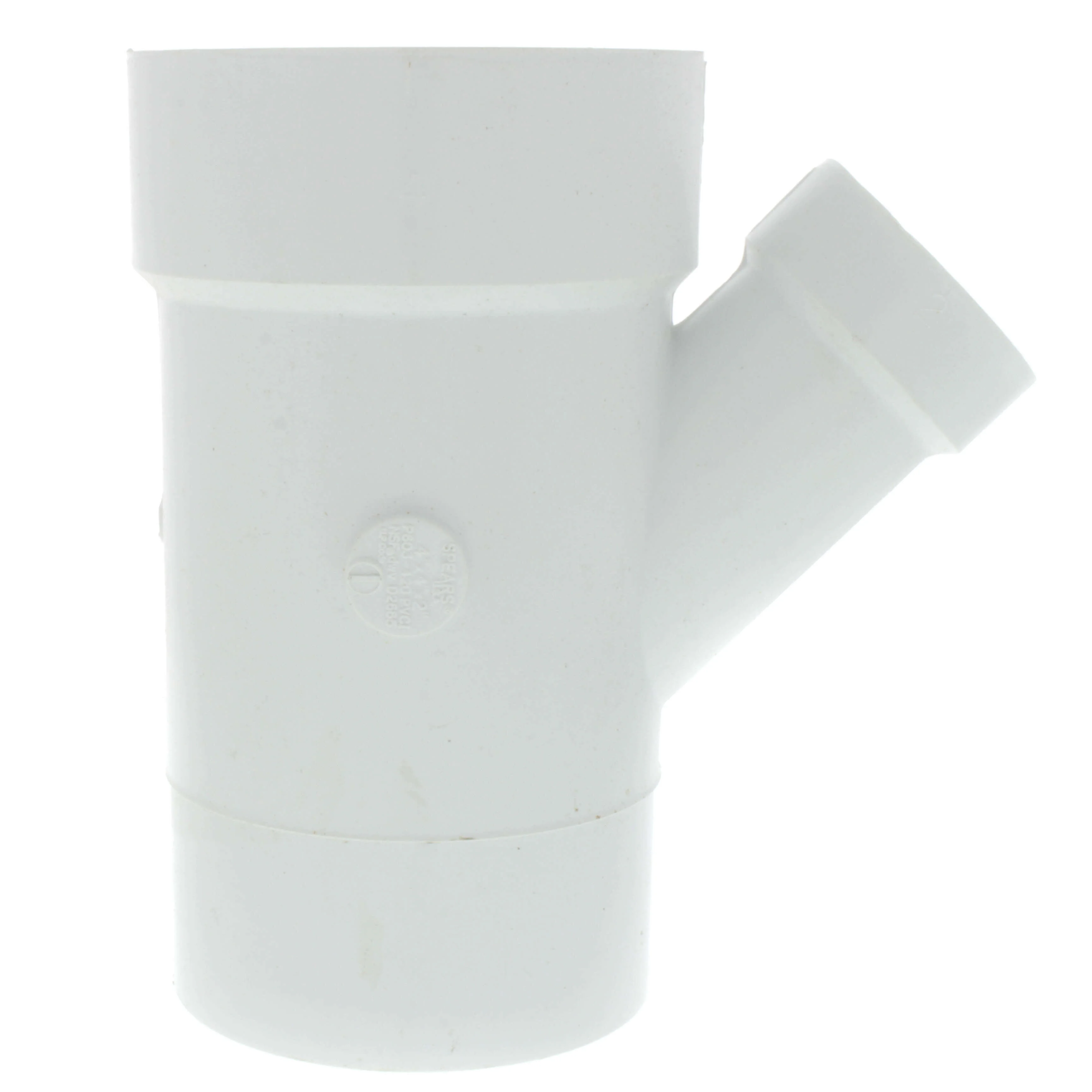 SPEARS VALVES P603-420 Drain Waste Vent Reducer Street Wye Spigot x Hub x Hub, 4 x 4 x 2 Size, PVC | BU7NZR