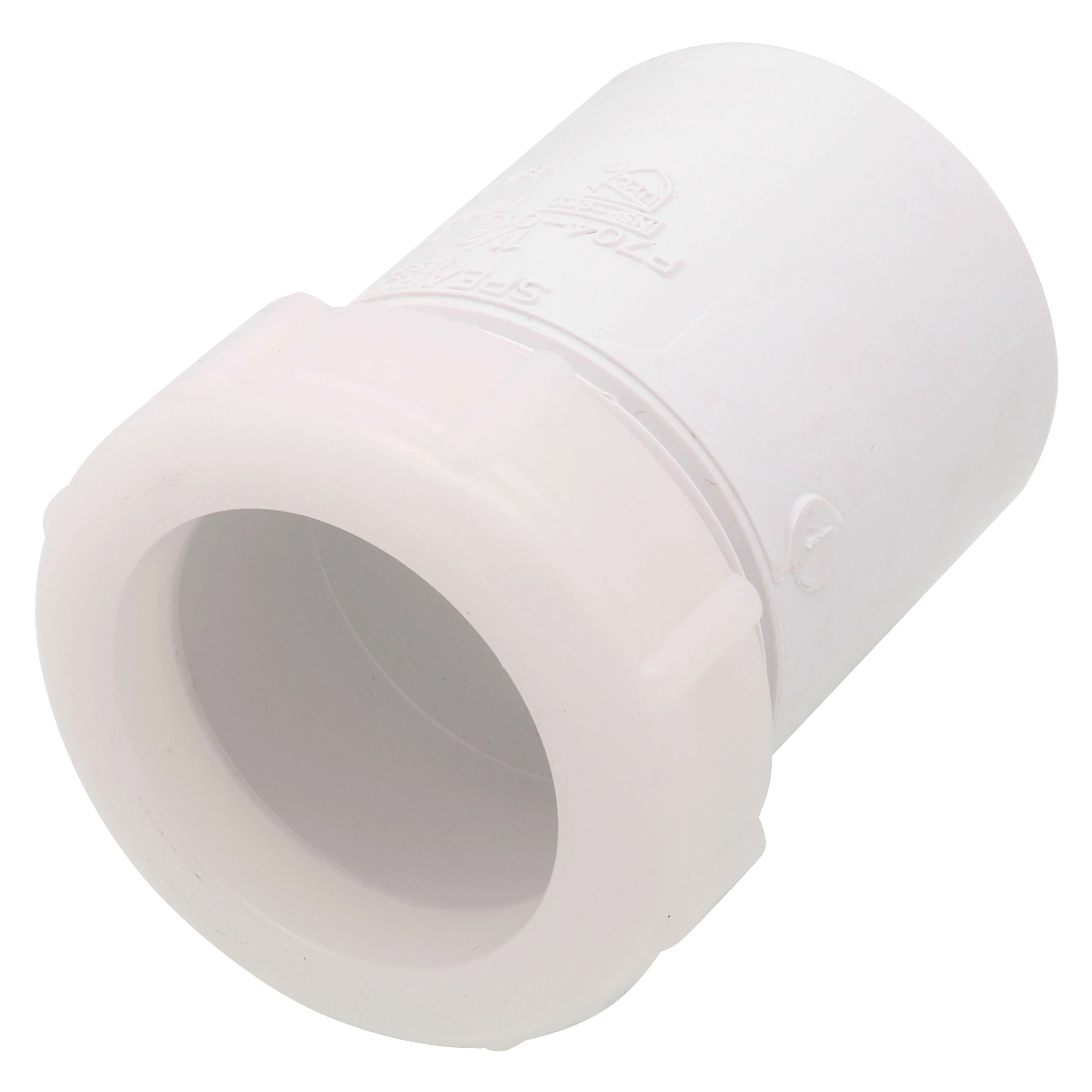 SPEARS VALVES P704P-015 Drain Waste Vent Tailpiece Adapter, With Nut, Spigot x Slip, 1-1/2 Size, PVC | BU8BFM