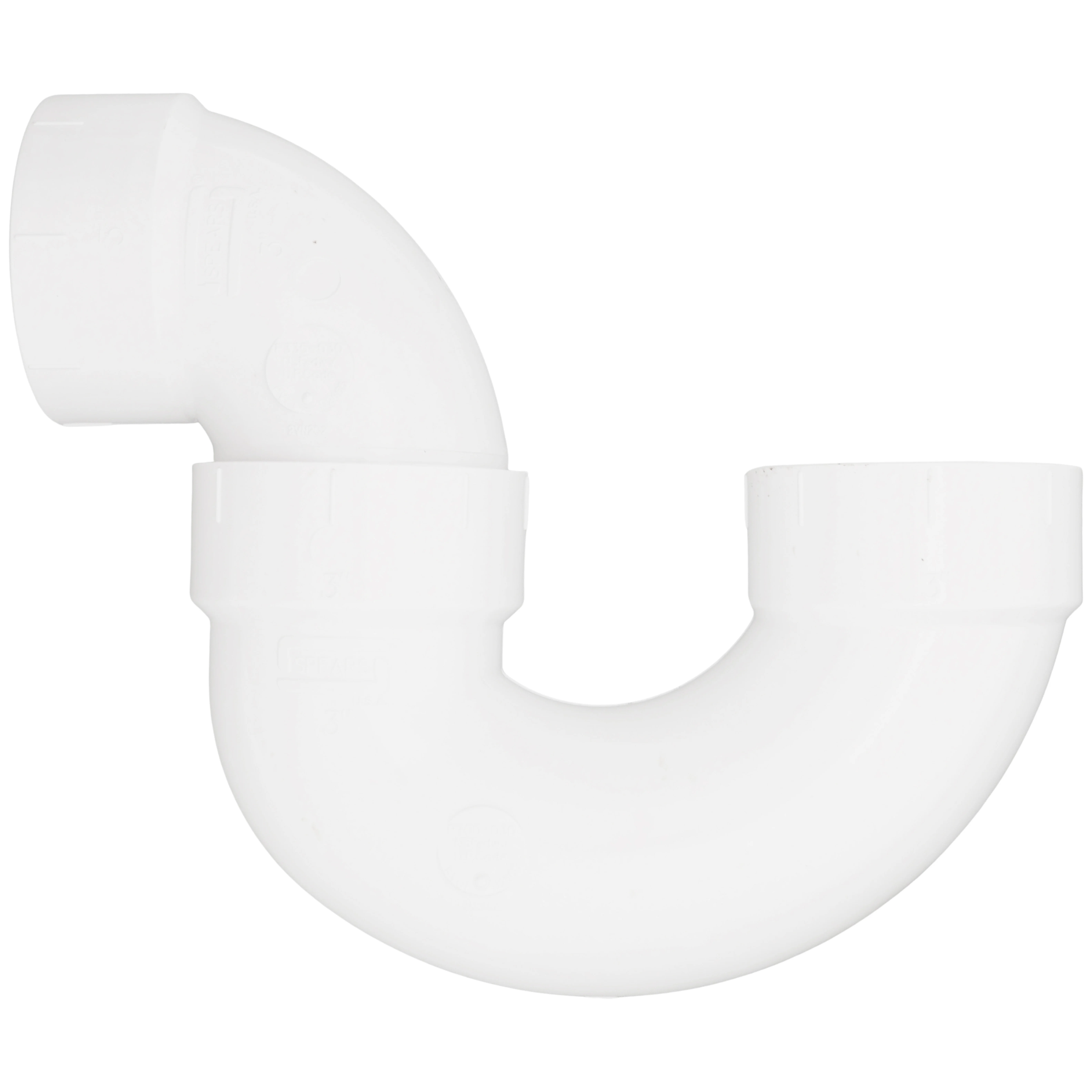 SPEARS VALVES P706X-030 Drain Waste Vent Solid P-Trap, Hub x Hub, 3 Size, PVC | BU7JGM