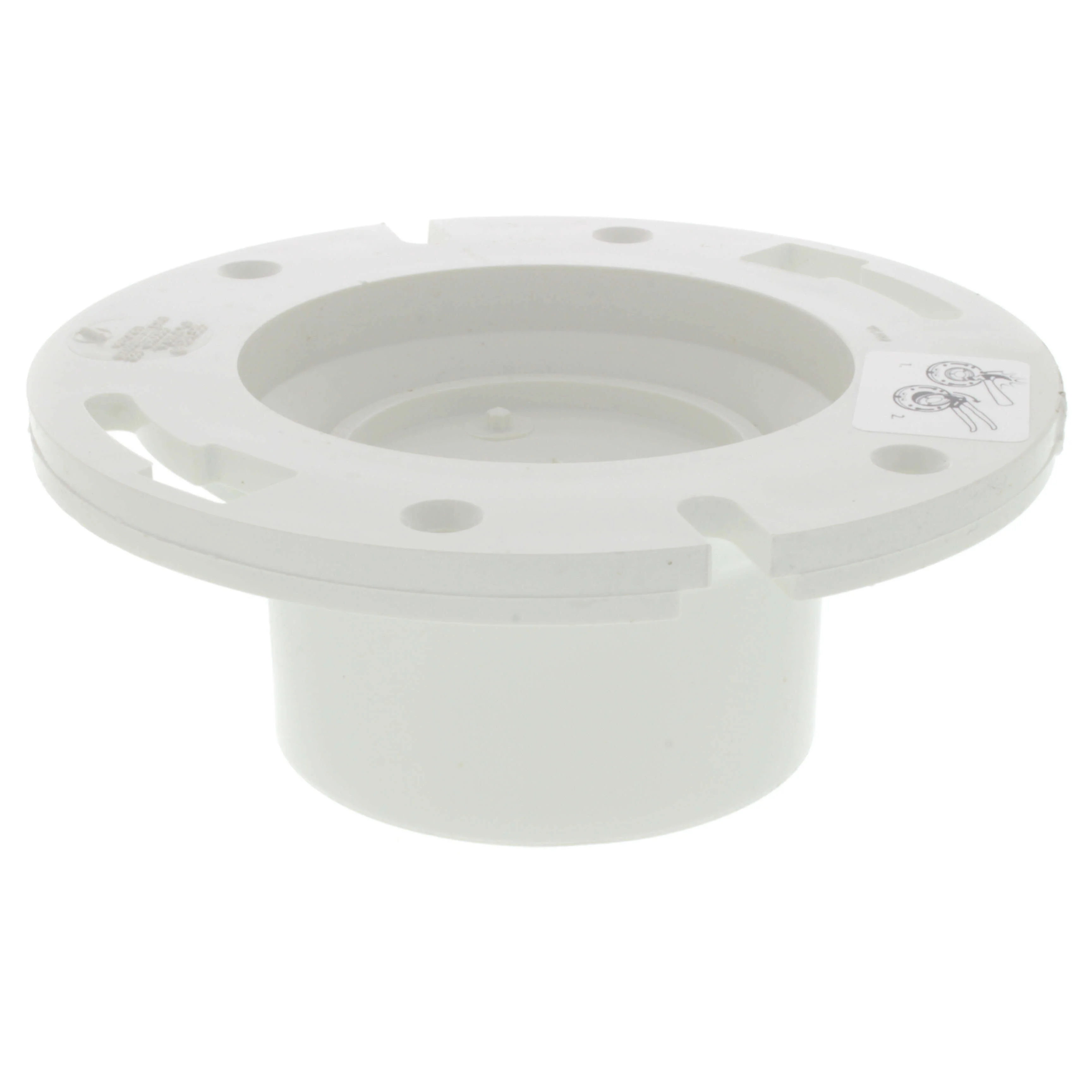 SPEARS VALVES P800KO-422 Drain Waste Vent Closet Flange, With Ko Hub, 4 x 3 Size, PVC | BU8BCT