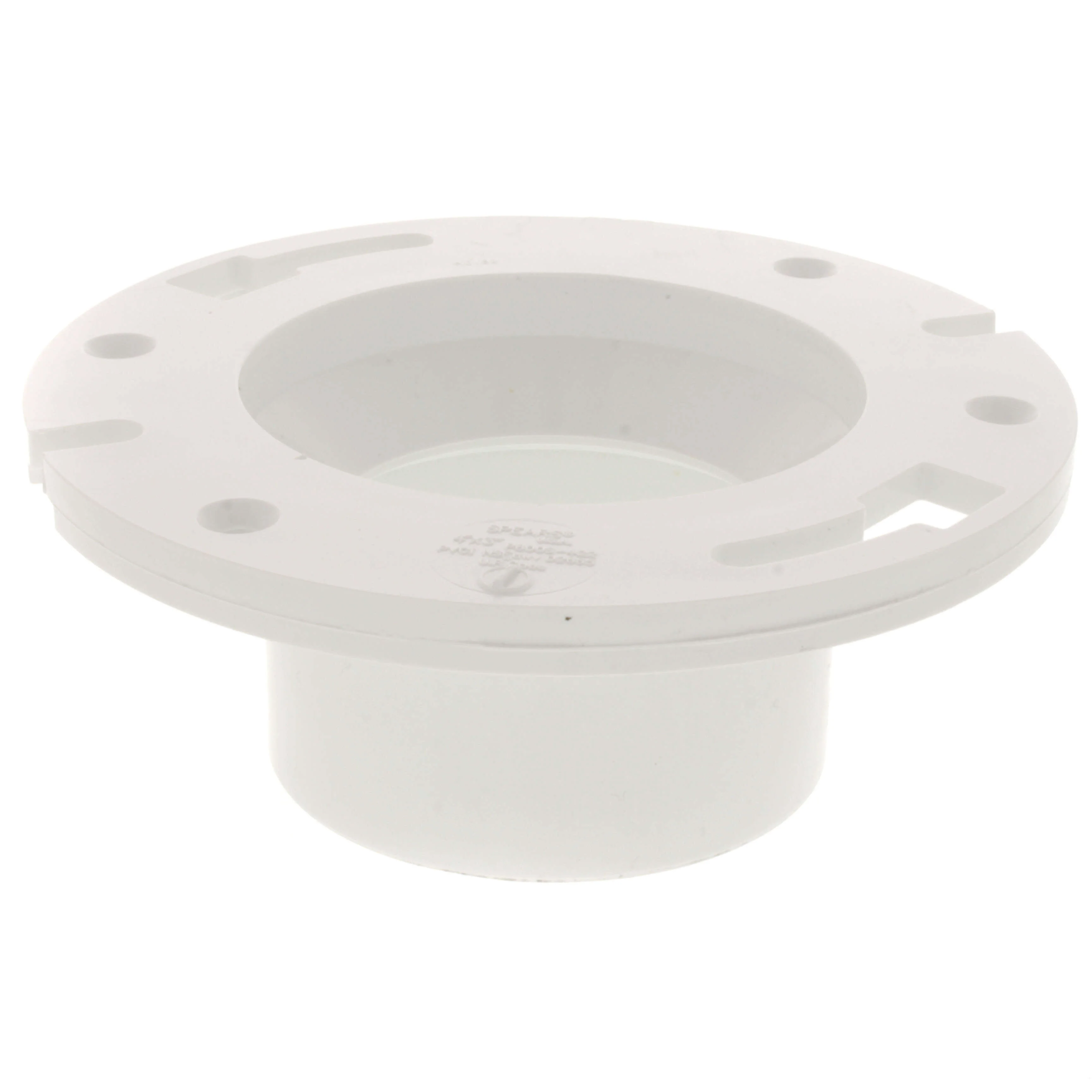 SPEARS VALVES P800S-422 Drain Waste Vent Closet Flange, With Stop Hub, 4 x 3 Size, PVC | BU8BCV