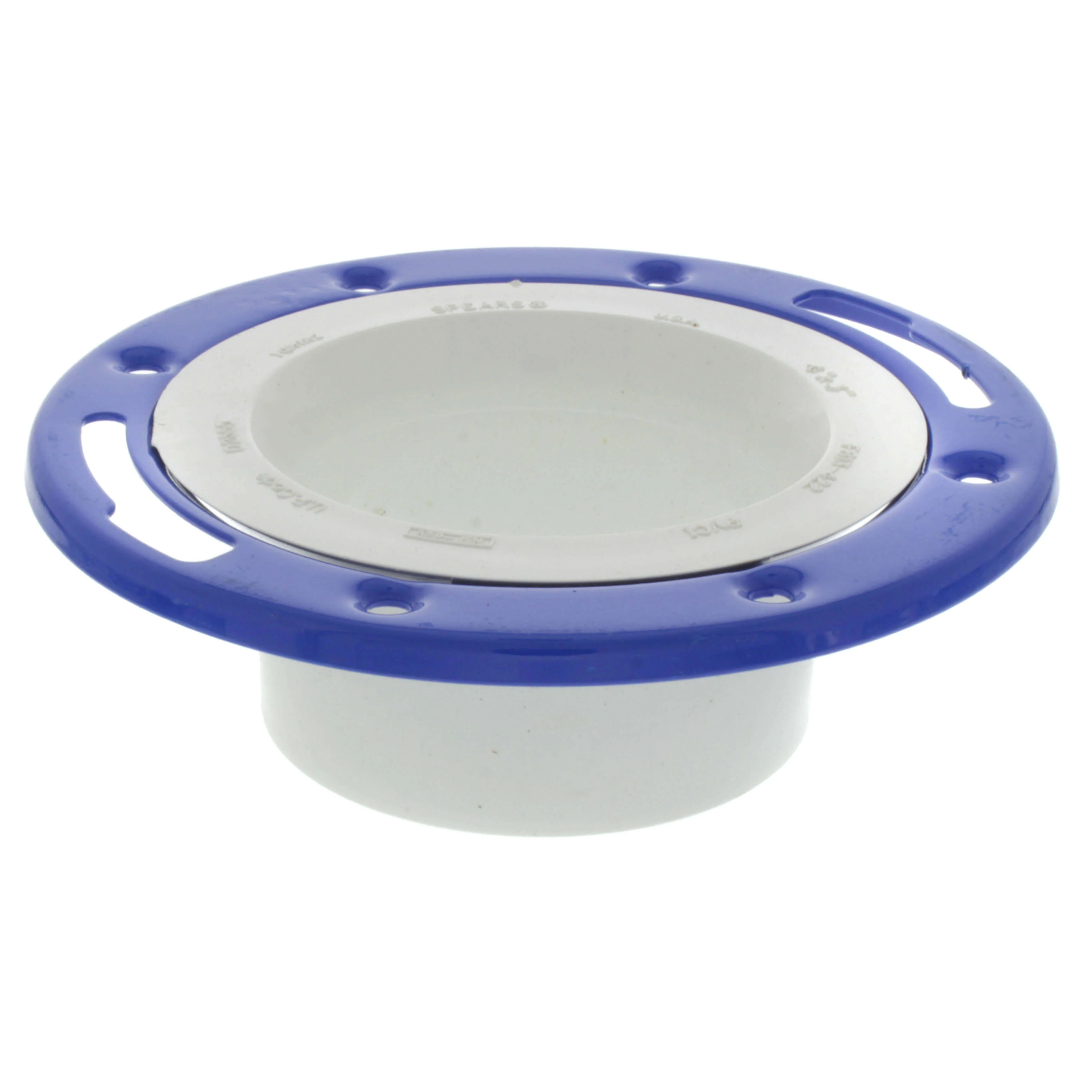 SPEARS VALVES P813-422 Flush Closet Flange, Metal Ring, 4 x 3 Size, PVC | BU8BDN
