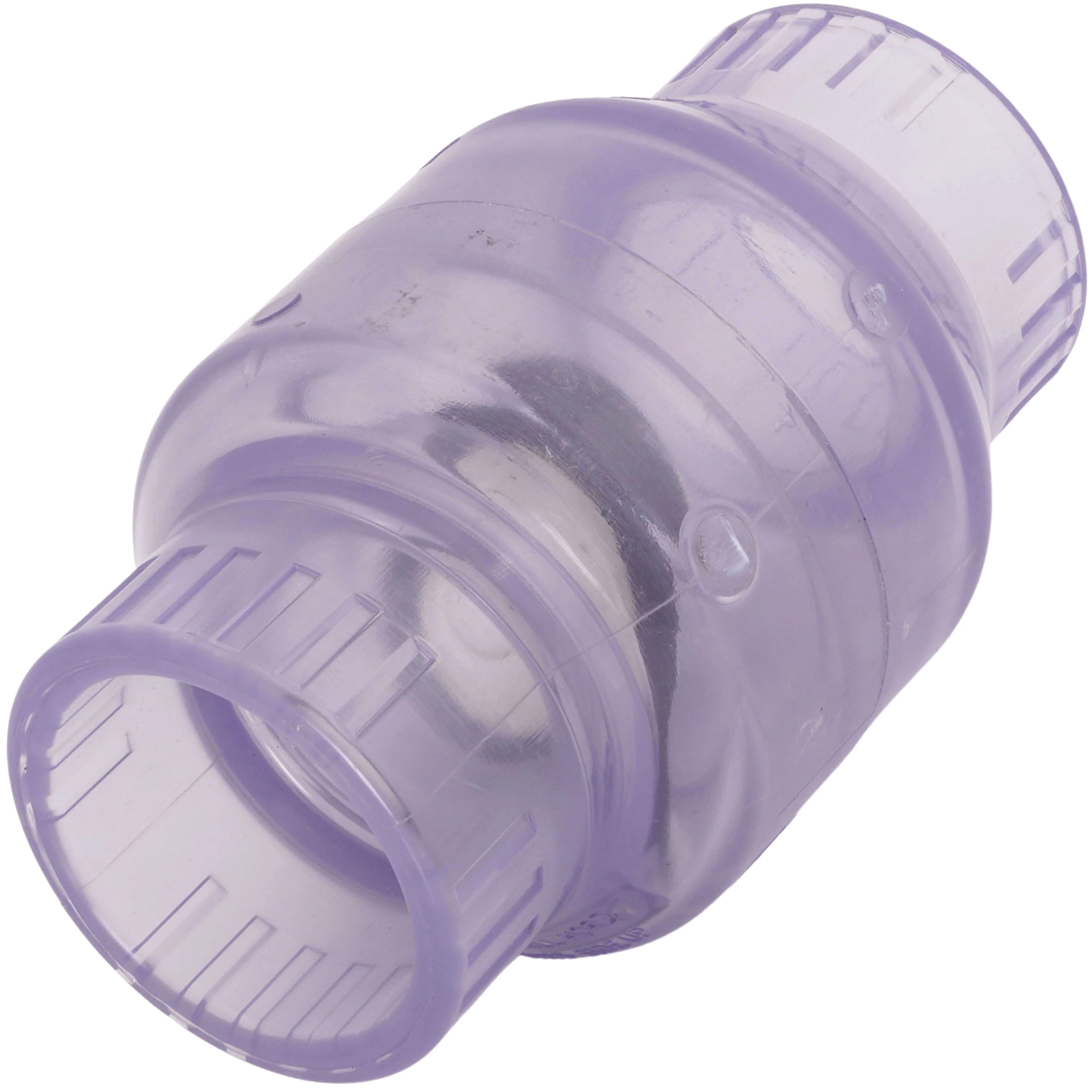 SPEARS VALVES S1520C15 Utility Swing Check Valve, Socket, EPDM, 1-1/2 Size, PVC, Clear | BY7QFM