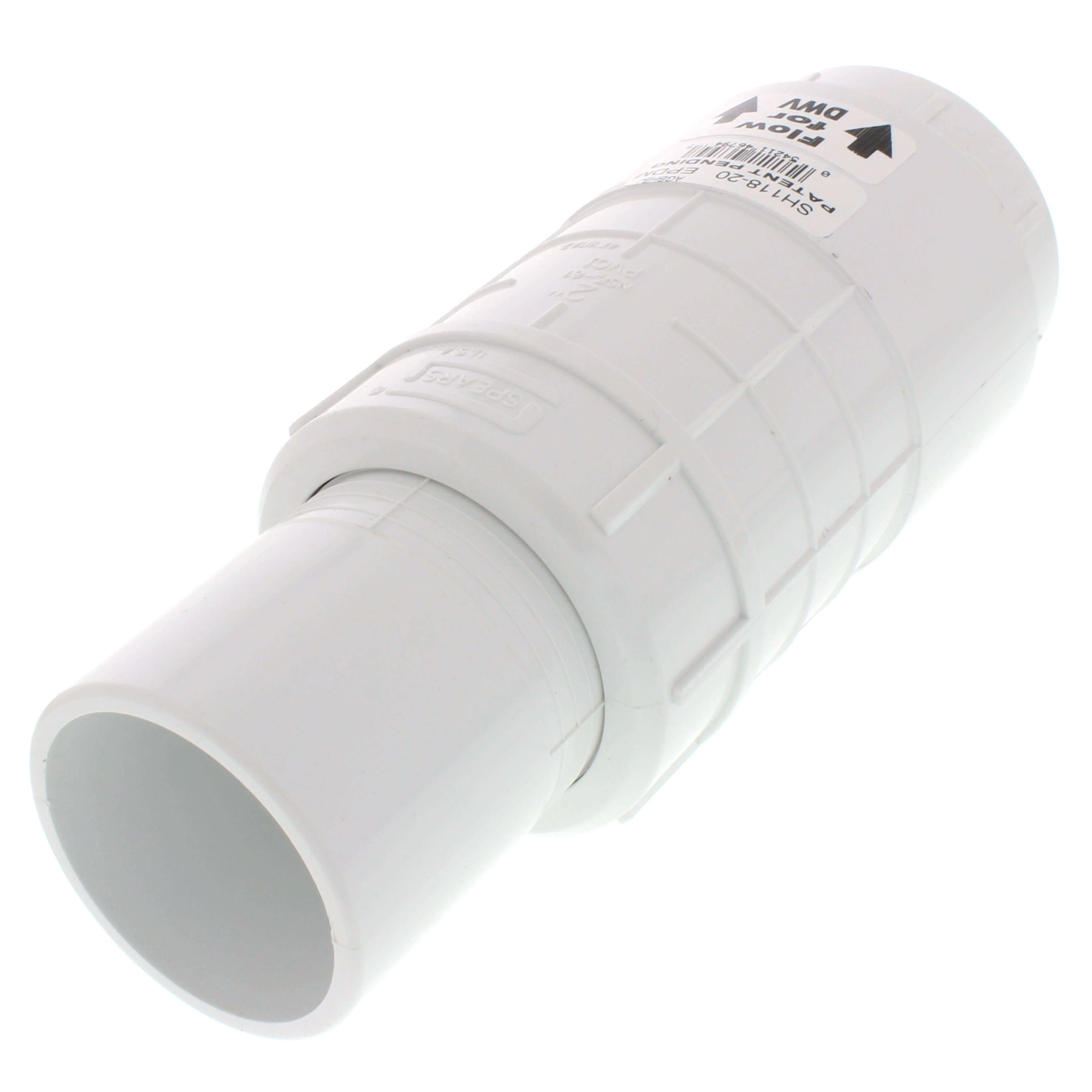 SPEARS VALVES SH118-20 Short Repair Coupling, Spigot x Socket, 2 Size, PVC | BU8BVL