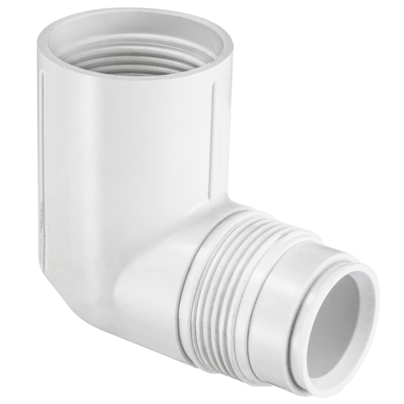 SPEARS VALVES ST425-005 90 Deg. Street Elbow, Swivel Joint MAT x FAT, 1/2 Size, PVC | BU8CAL