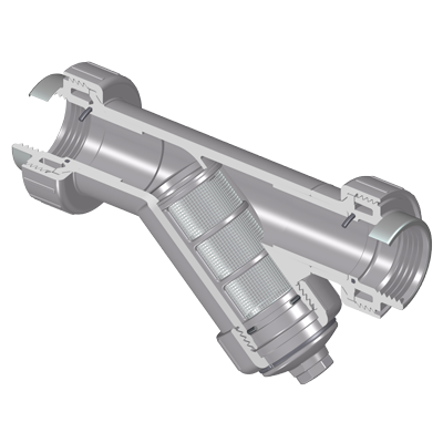 SPEARS VALVES YS3BS8-010CSR Special Reinforced Wye Strainer, FPT, FKM, SS, 8 Mesh, 1 Size, CPVC | BU8GXT