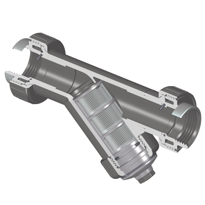SPEARS VALVES YS2BS8-020SR Special Reinforced Wye Strainer, FPT, EPDM, SS, 8 Mesh, 2 Size, PVC | BU8EVY