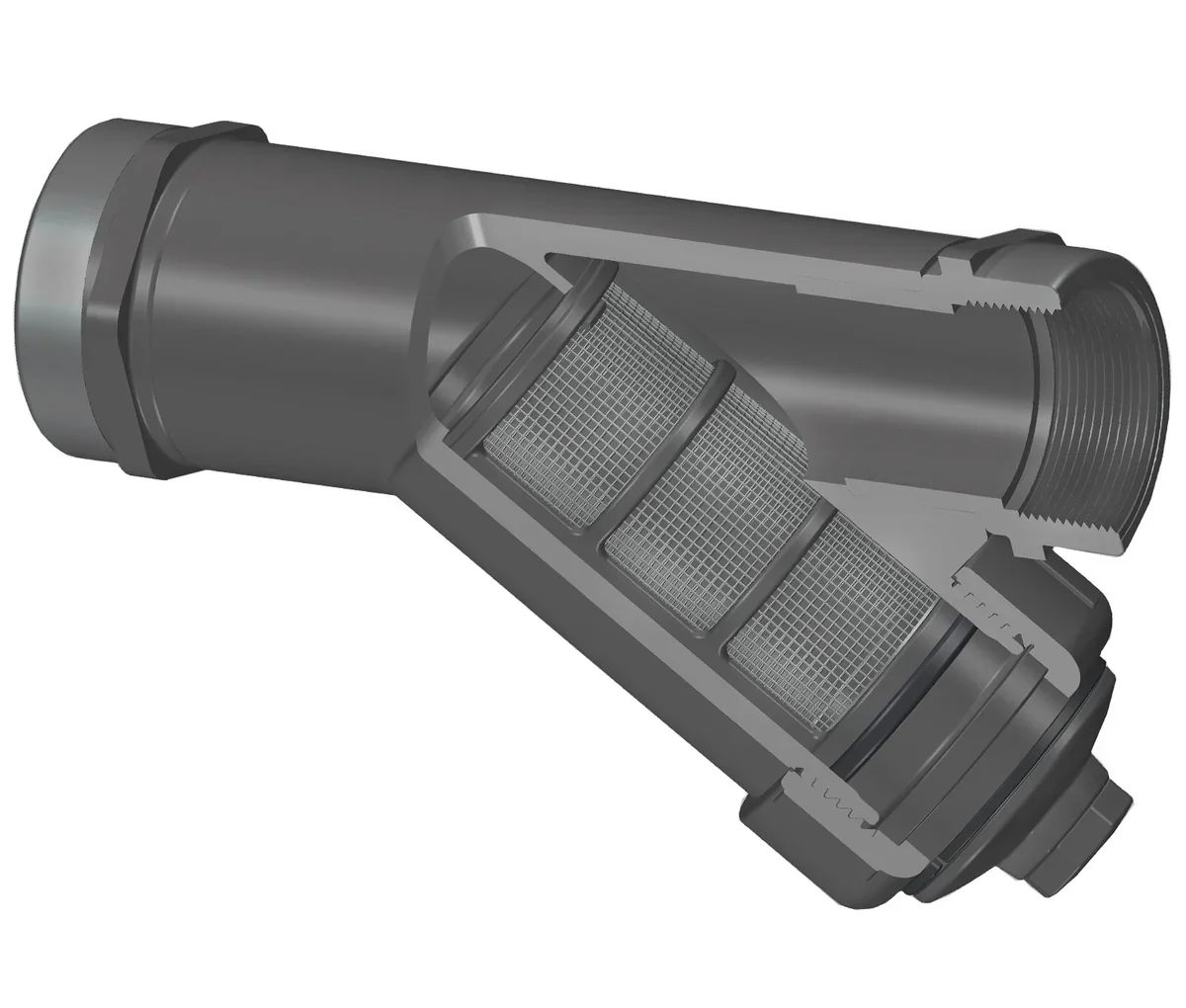 SPEARS VALVES YS32C12-005C Wye Strainer, Socket, FKM, 12 Mesh, 1/2 Size, CPVC | BU8FDA