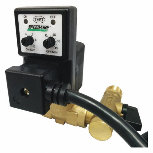 1/2 Inch NPT, 115V, Brass Timed Electric Auto Drain Valve