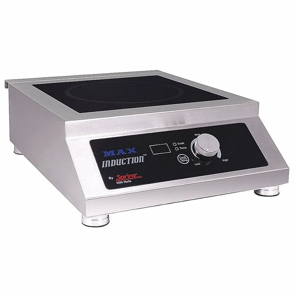 Portable Induction Range, 1 Stations Digital, Tempered Glass, 208 Vac