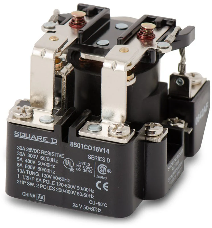 Power Relay, 40 A, 24 V Coil, 8501 Frame Type