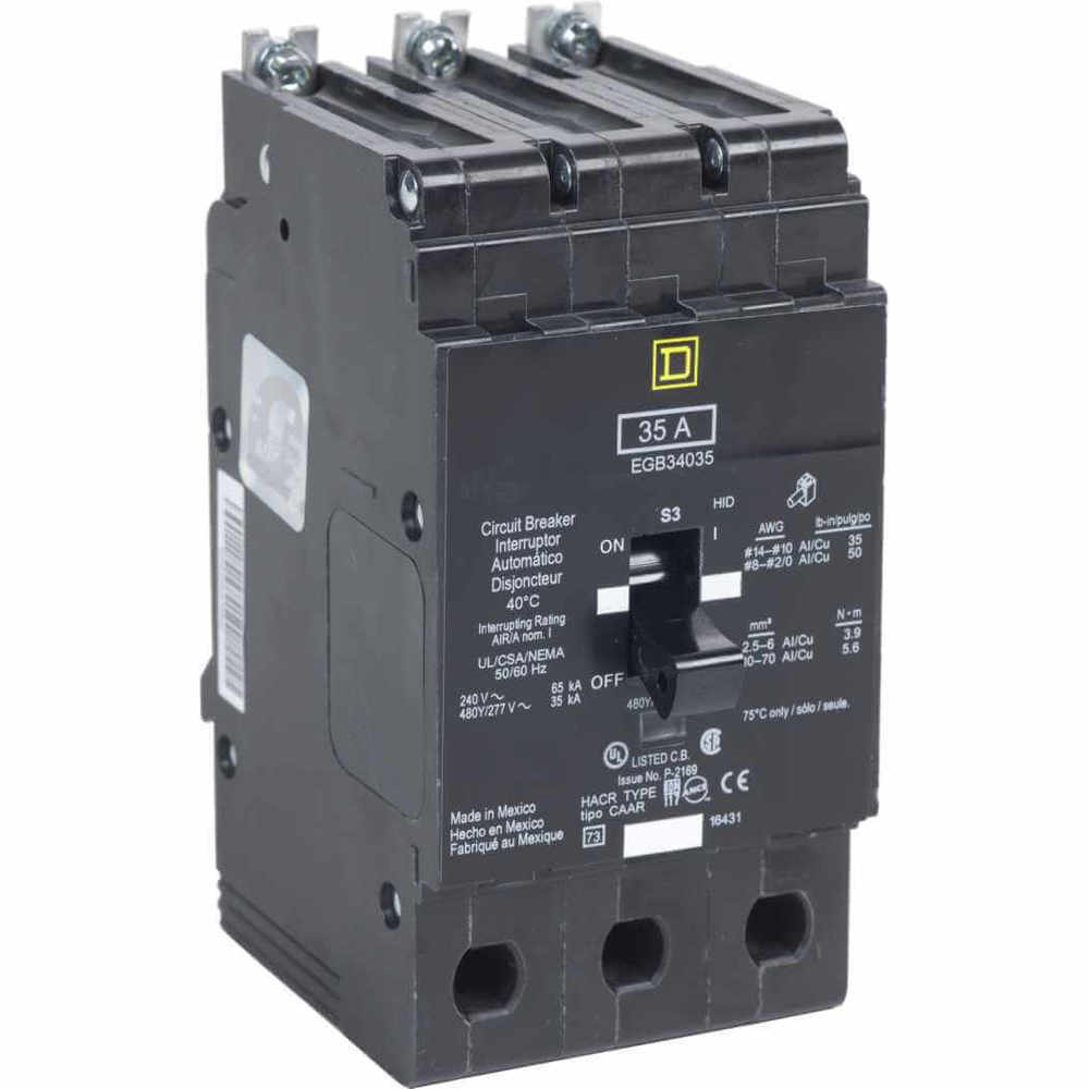 SQUARE D EGB34050 Bolt On Circuit Breaker 50a 3p 35ka 277v | AG6QCU 3TW85
