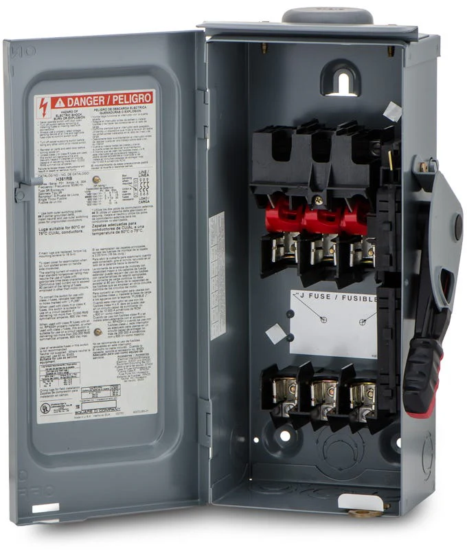 Switch, 30A, 600V, 3 Pole, Fusible, H Frame Type