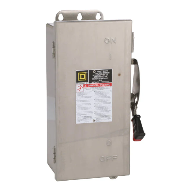 Switch, 30A, 600V, 3 Pole, Fusible, H Frame Type
