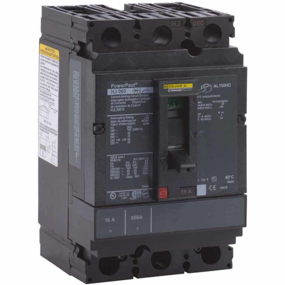 Circuit Breaker Feed-thru 60 Amp 600vac 2p 65kaic@480v