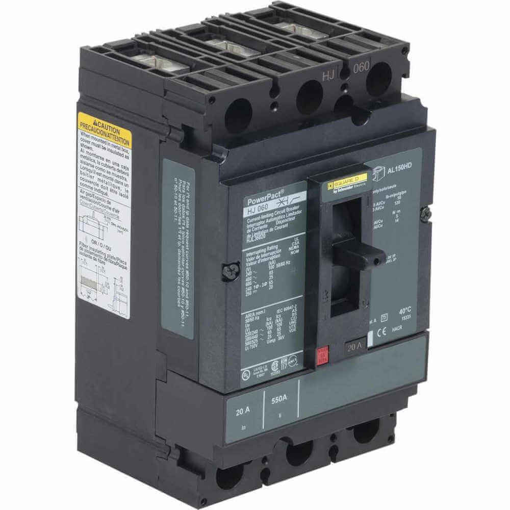 SQUARE D HGL36040 Circuit Breaker, 40A, 3 Pole, 600VAC, 18KA, Thermal Magnetic | AF6PRX 1MAW3