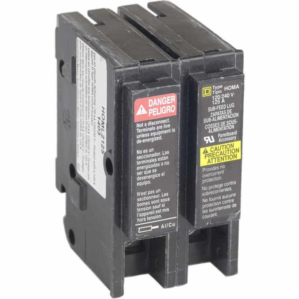 Plug In Circuit Breaker Hom 125 Amp 240vac 2p