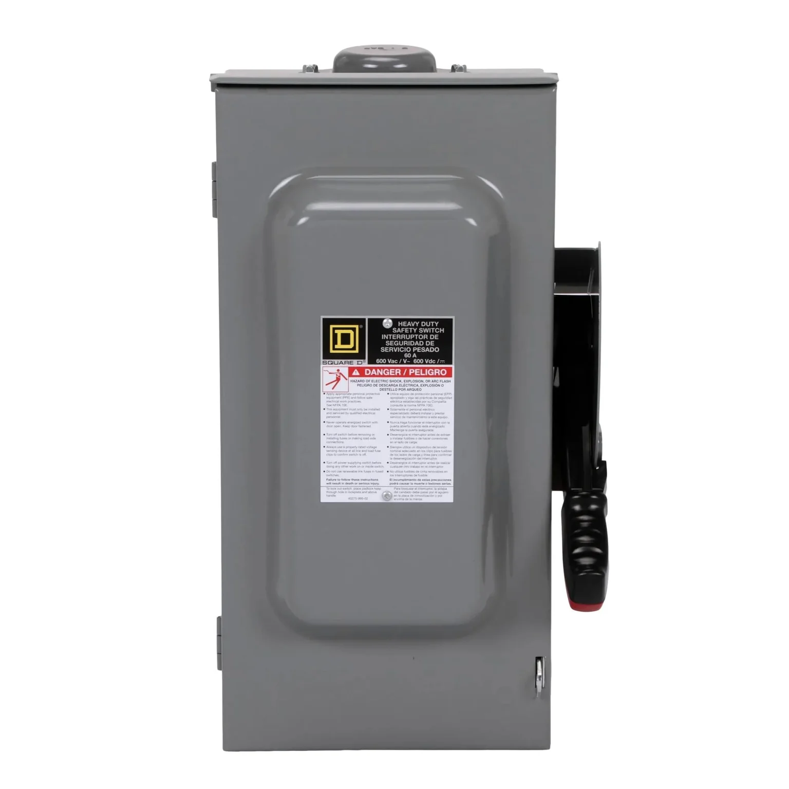 Switch, 60A, 600V, 3 Pole, Non-Fusible, H Frame Type