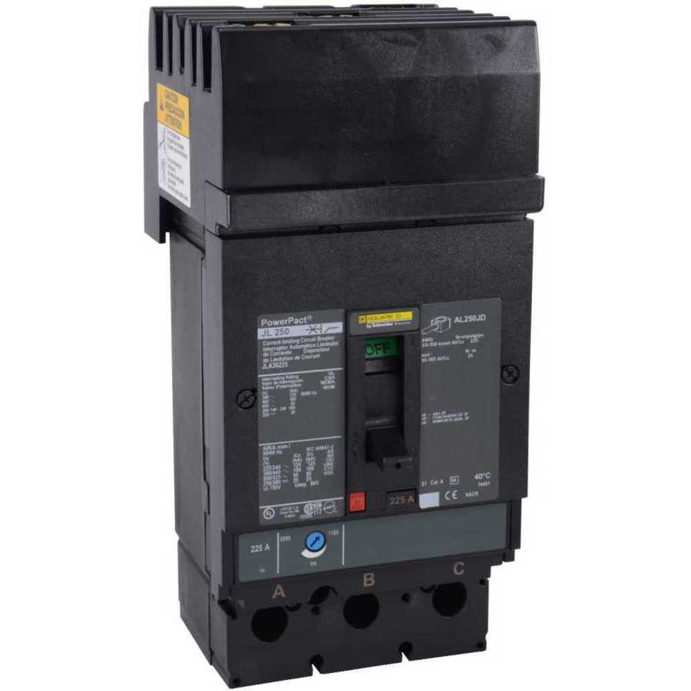 SQUARE D JLA36150 Circuit Breaker I-line Style Plug-in 150 Amp 600vac 3p 100kaic@480v | AG8QFD