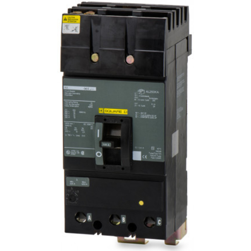SQUARE D KA36150 Plug-In Circuit Breaker, 600 VAC, 3 P, 250 kAIC @ 480 V | AG8QWD
