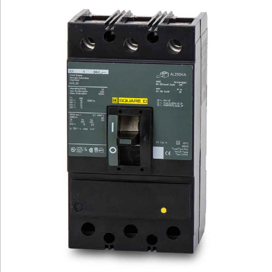 SQUARE D KHL36000M Circuit Breaker Feed-thru 250 Amp 600vac 3p 35kaic@480v | AG8QZW