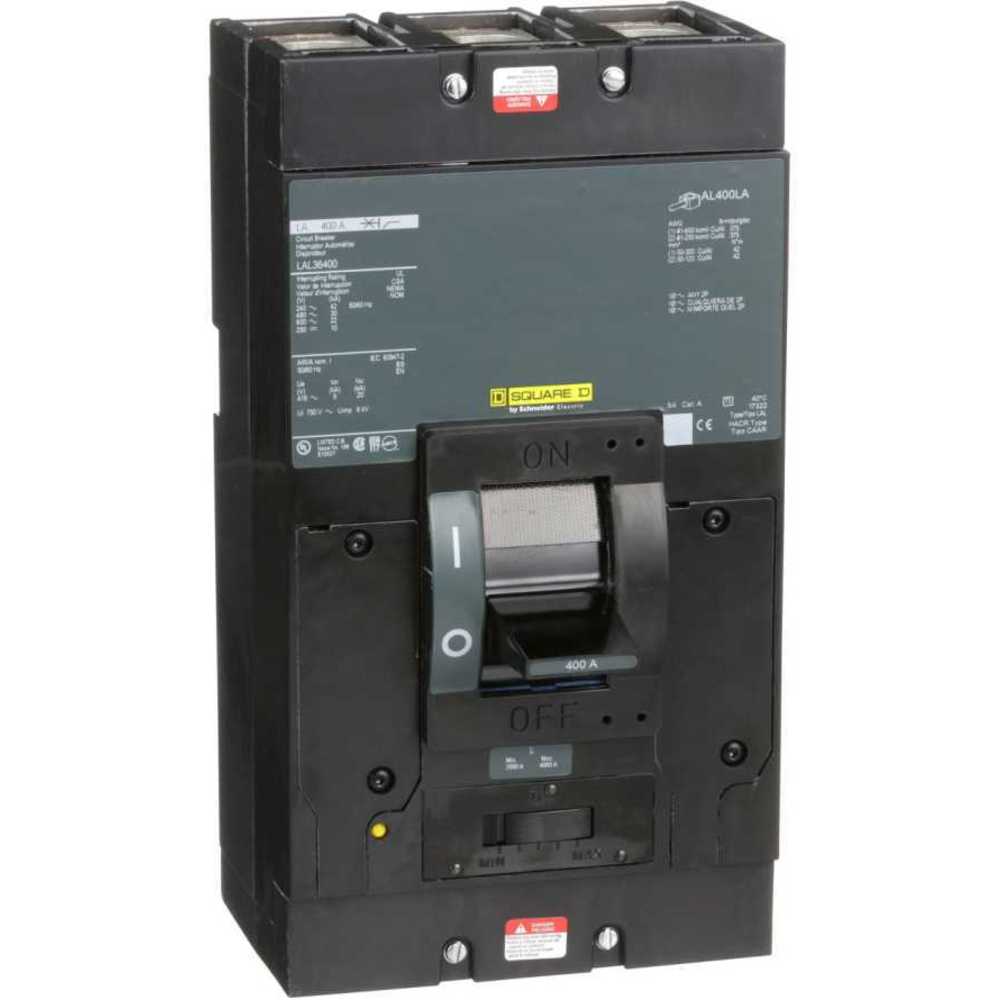 Molded Case Circuit Breaker, LAL, 400 A, 600 VAC, Lug, 3 P