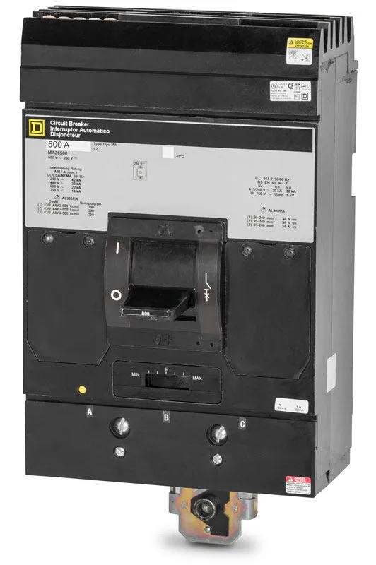SQUARE D MA36350 Bolt On Circuit Breaker Ma 350 Amp 600vac 3p 30kaic@480v | AG8RMA