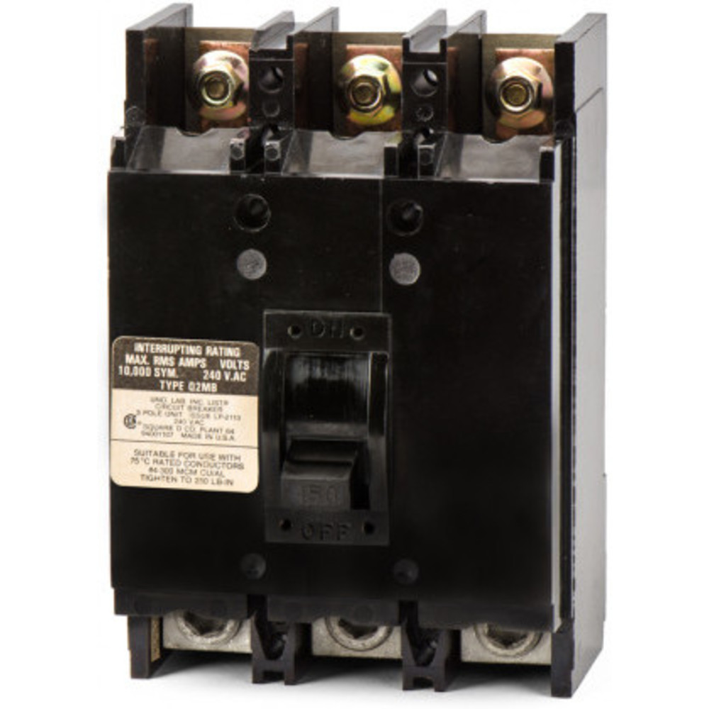 SQUARE D Q2M3150MB Bolt On Circuit Breaker Q2m 150 Amp 240vac 3p 10kaic@240v | AG8TTB